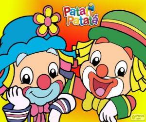 пазл Patati и Patatá, два клоуны являются большие друзья